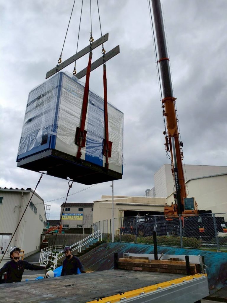 広島県でのコンプレッサー入替え工事