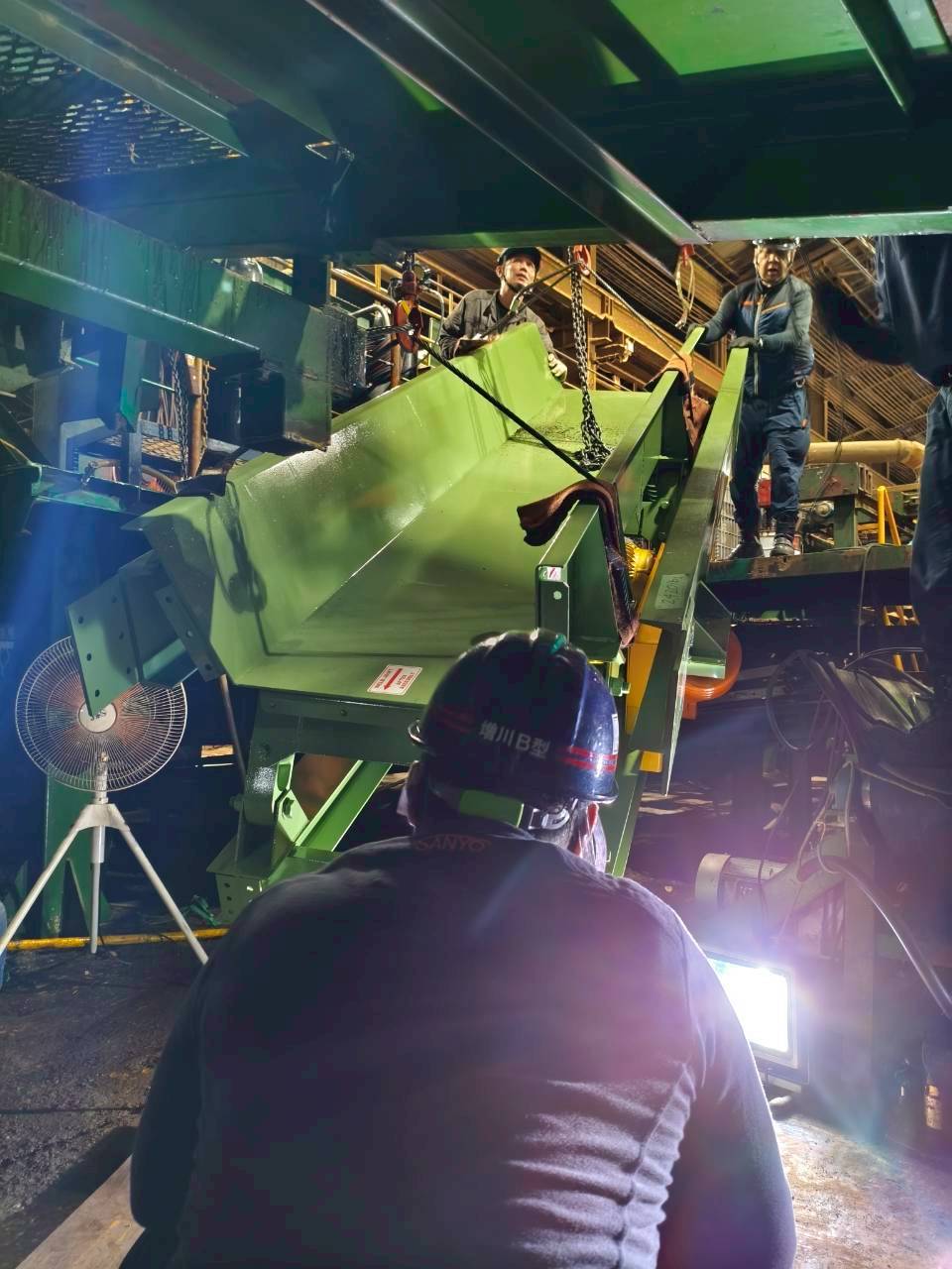 R07年8月　広島県でのコンベア更新工事